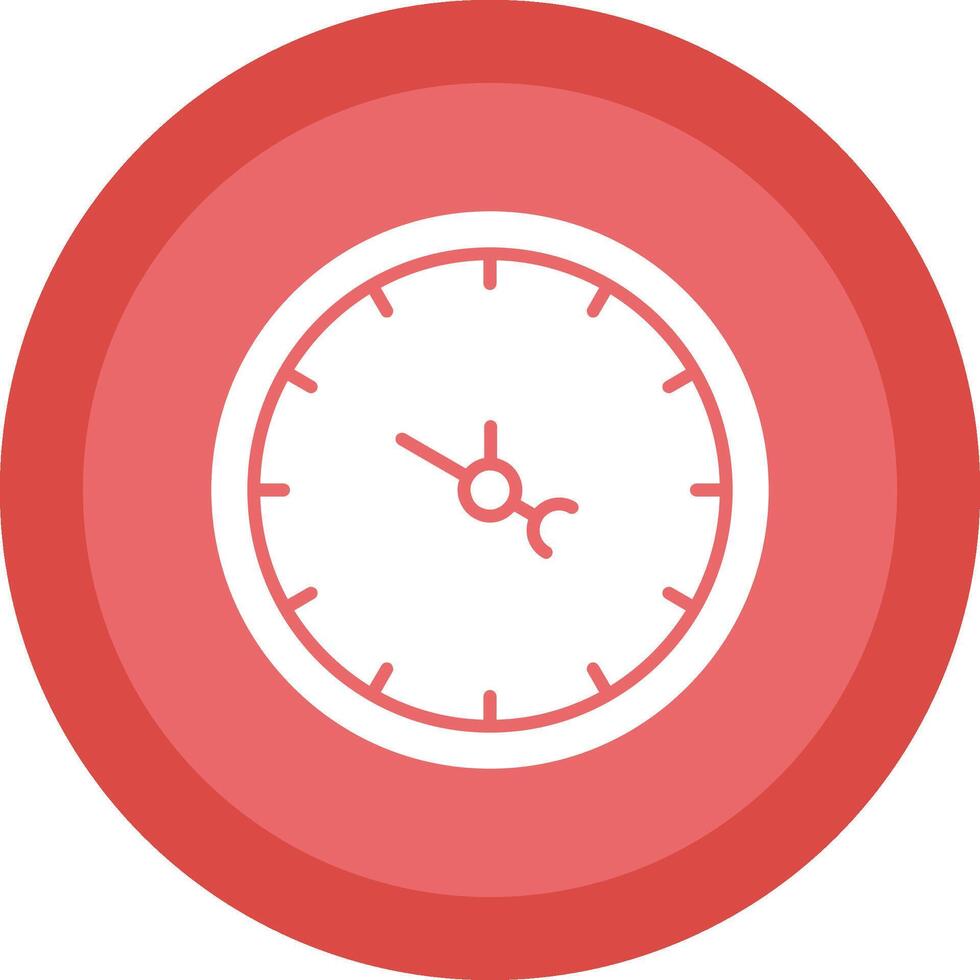 Clock Glyph Due Circle Icon Design vector