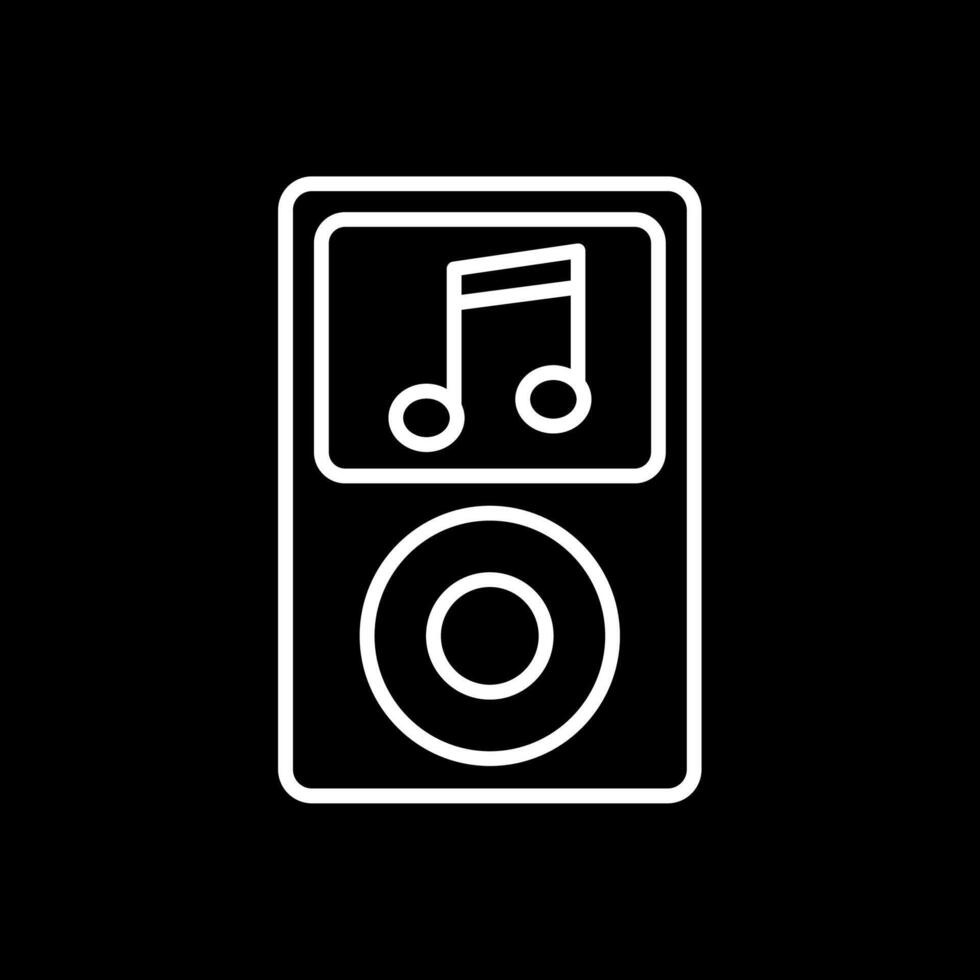 Music Player Line Inverted Icon Design vector