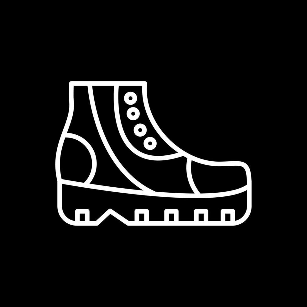 Shoes Line Inverted Icon Design vector