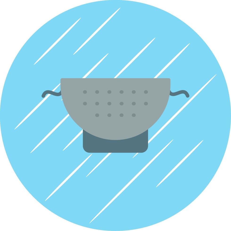 Strainer Flat Circle Icon Design vector