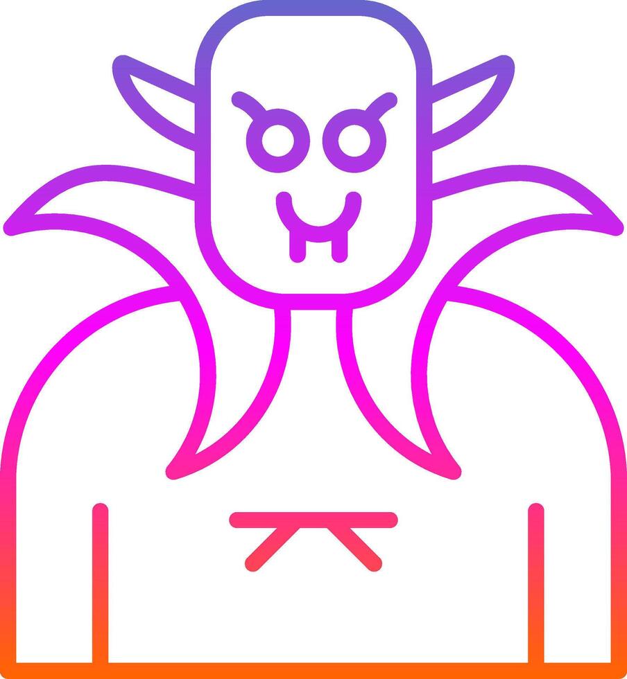 Vampire Line Circle Sticker Icon vector