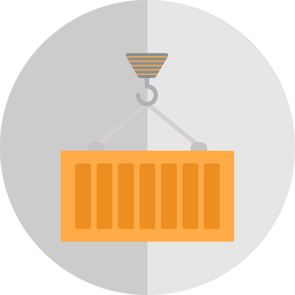 Container Loading Flat Scale Icon Design vector