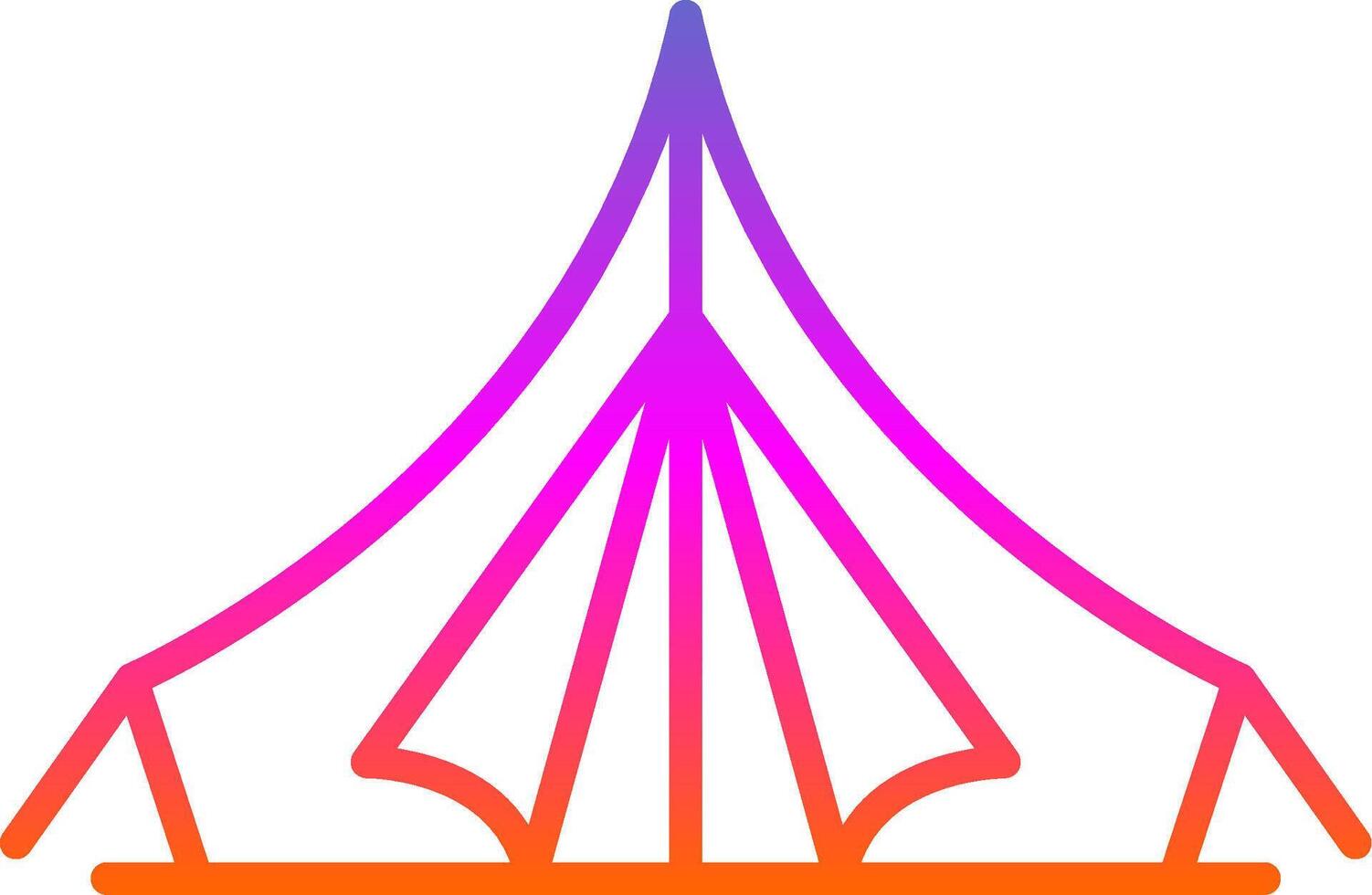 Tent Line Gradient Icon Design vector