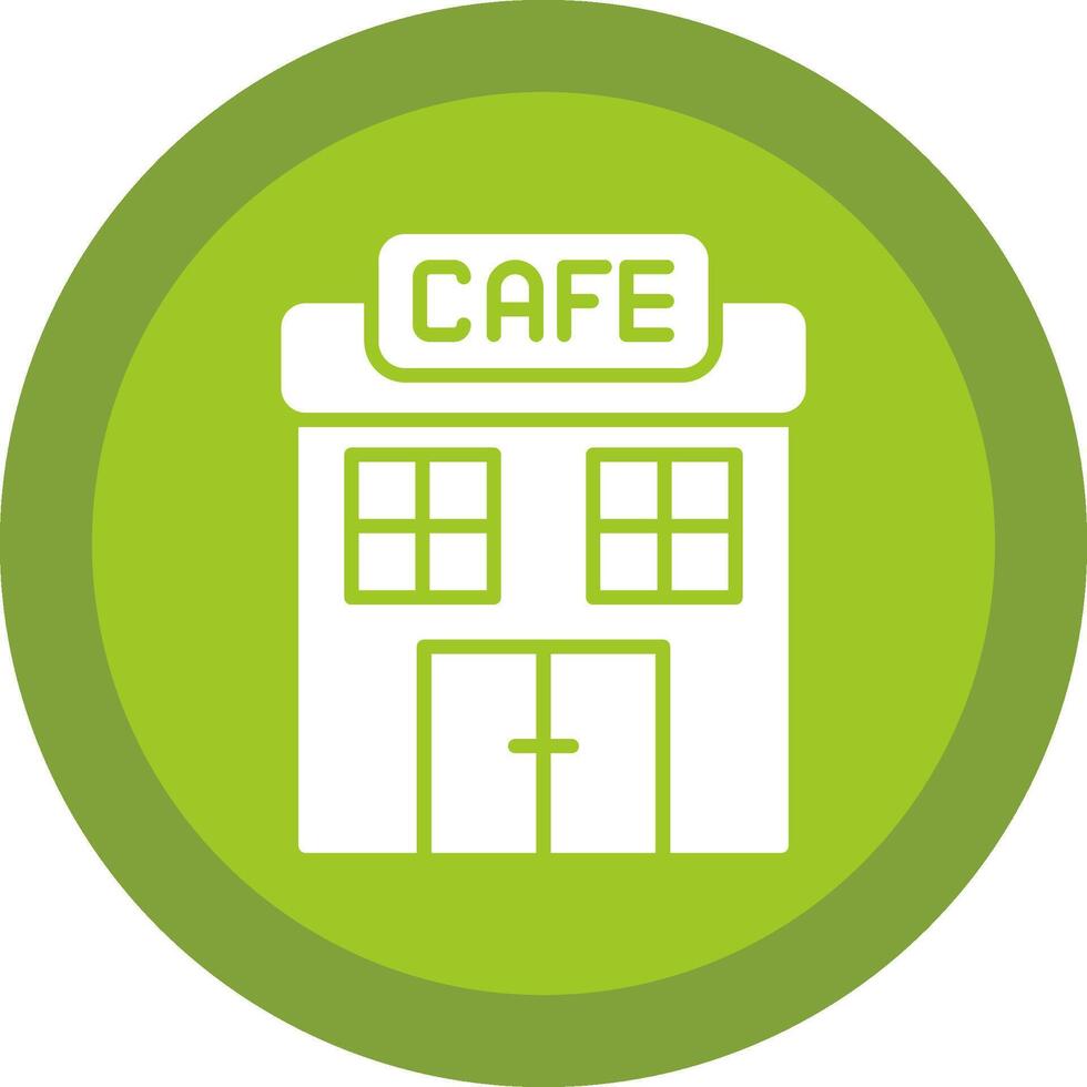 Cafe Glyph Due Circle Icon Design vector