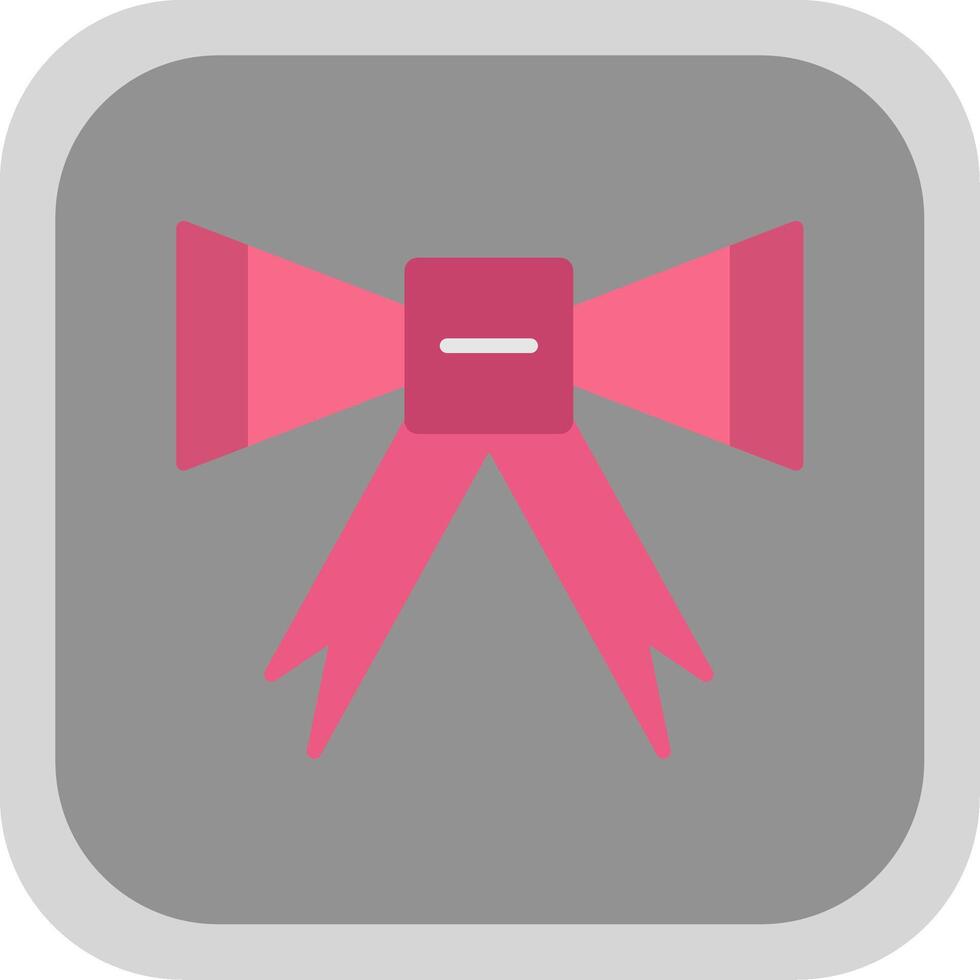Bow Flat round corner Icon Design vector