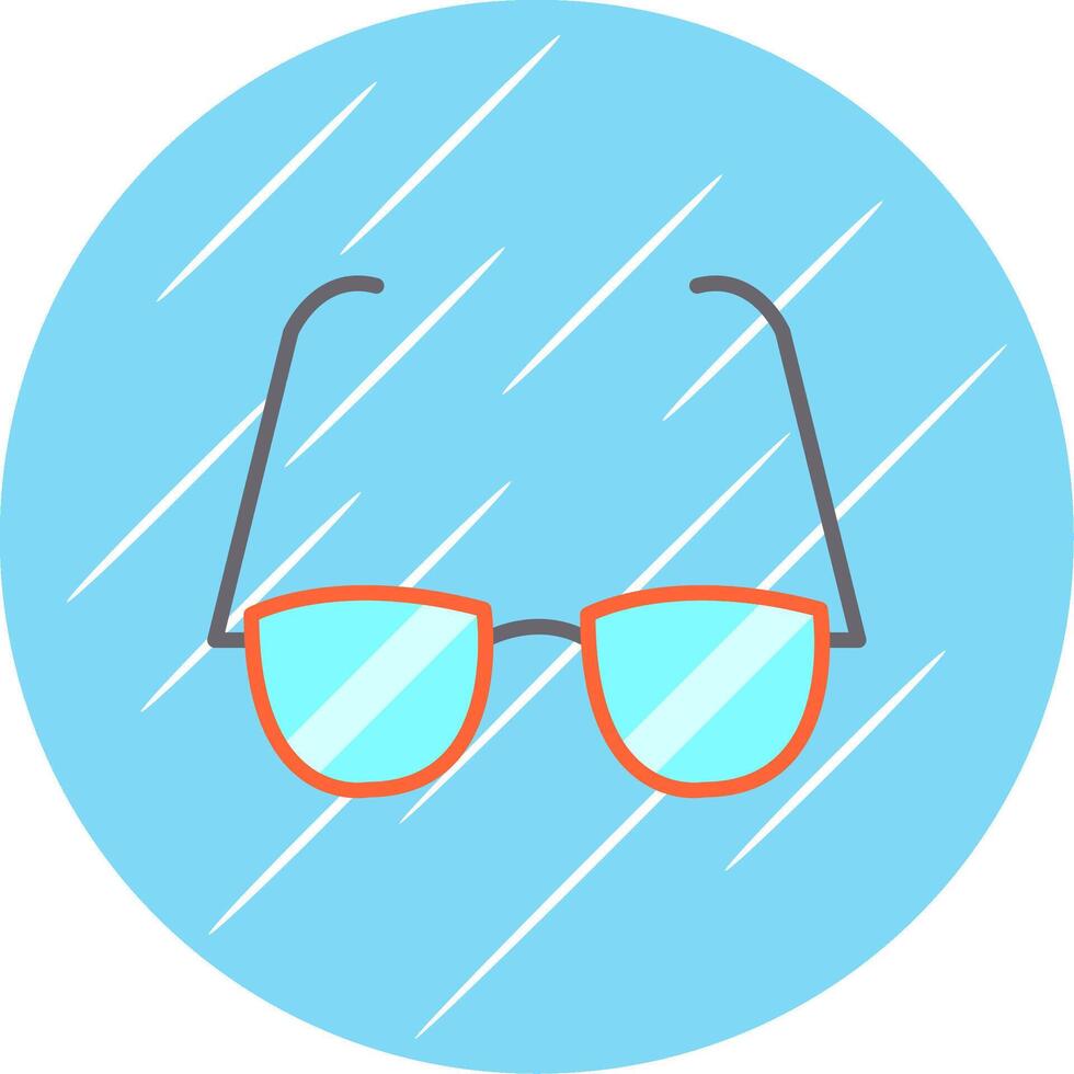 Glasses Flat Circle Icon Design vector