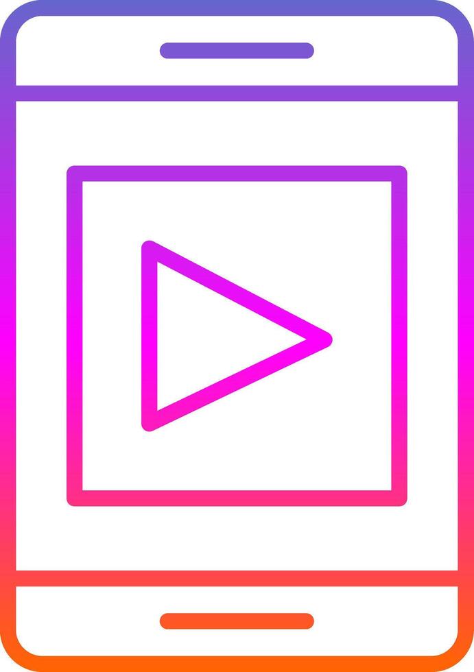 Mobile App Line Gradient Icon Design vector