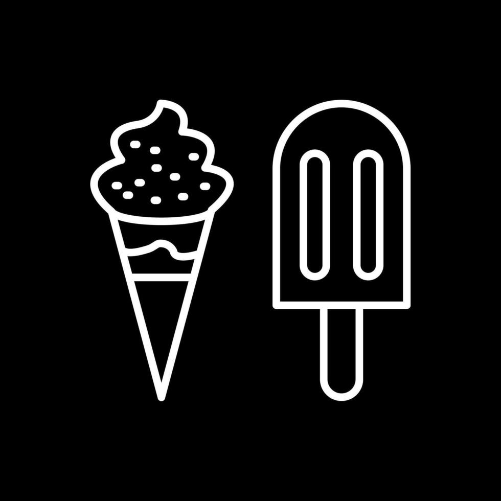 Ice Cream Line Inverted Icon Design vector