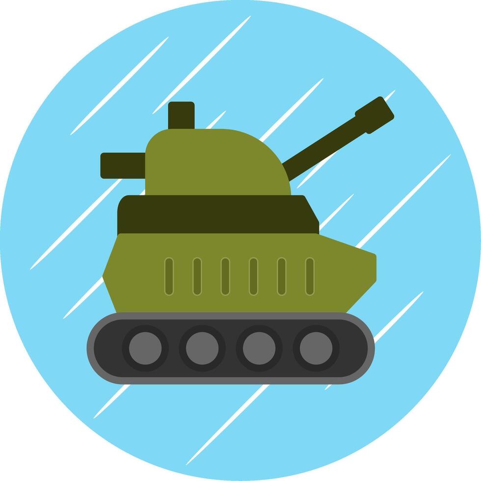 Tank Flat Circle Icon Design vector