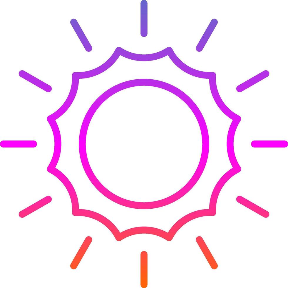 Sun Line Circle Sticker Icon vector