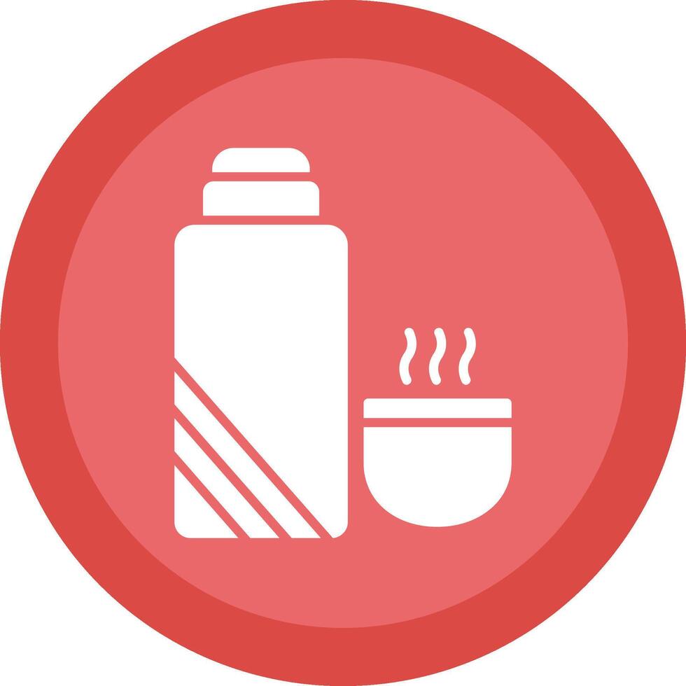 Thermos Glyph Due Circle Icon Design vector