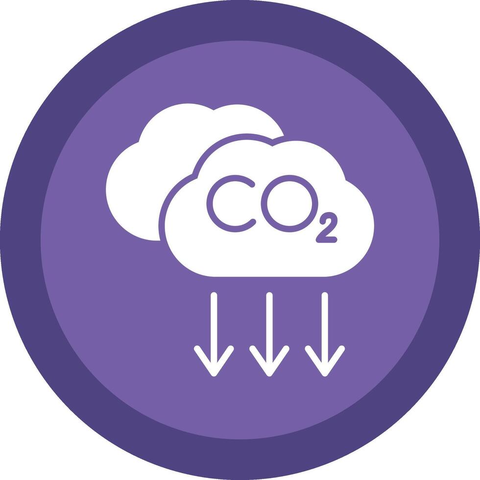 Co2 Glyph Due Circle Icon Design vector