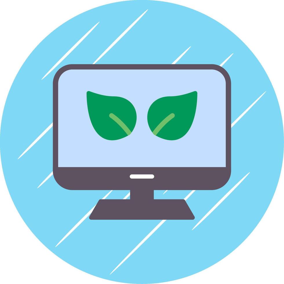 Eco Flat Circle Icon Design vector