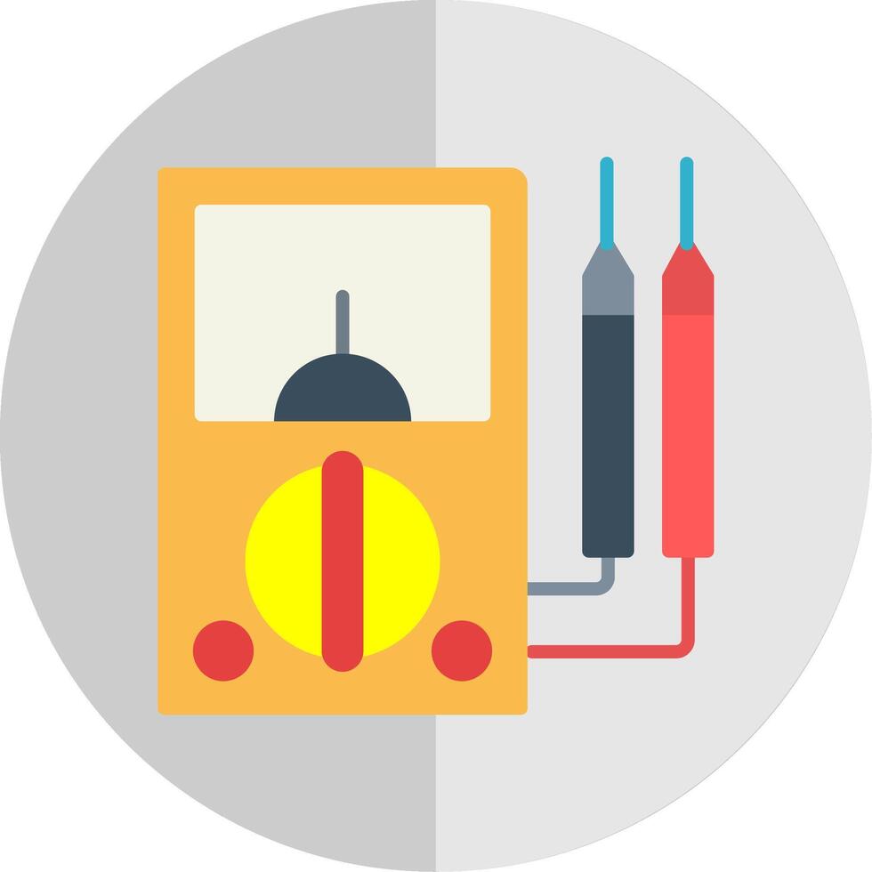 Multimeter Flat Scale Icon Design vector