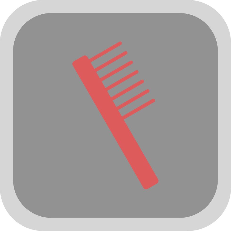 Comb Flat round corner Icon Design vector