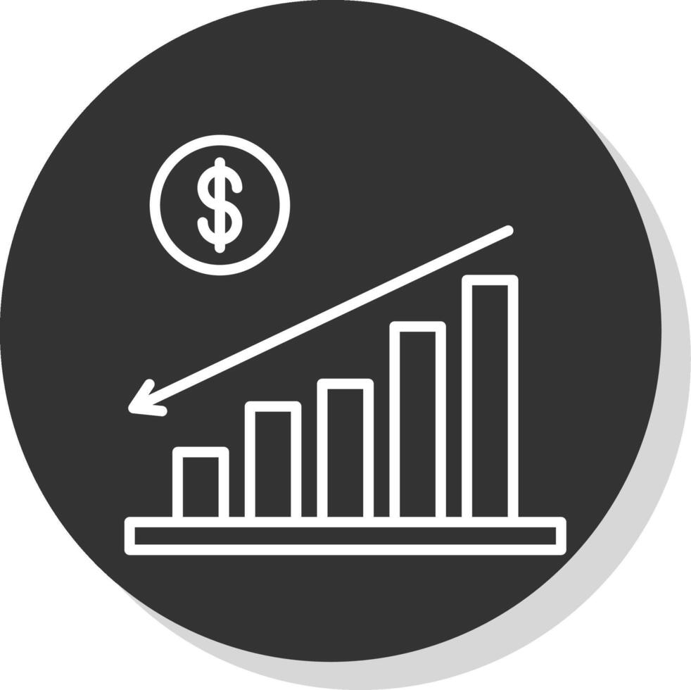 Burndown Glyph Due Circle Icon Design vector