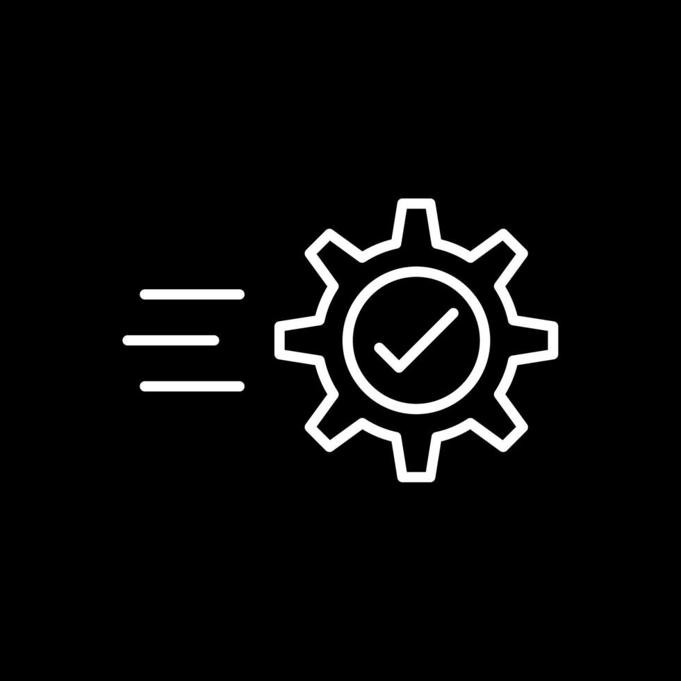 Gears Line Inverted Icon Design vector