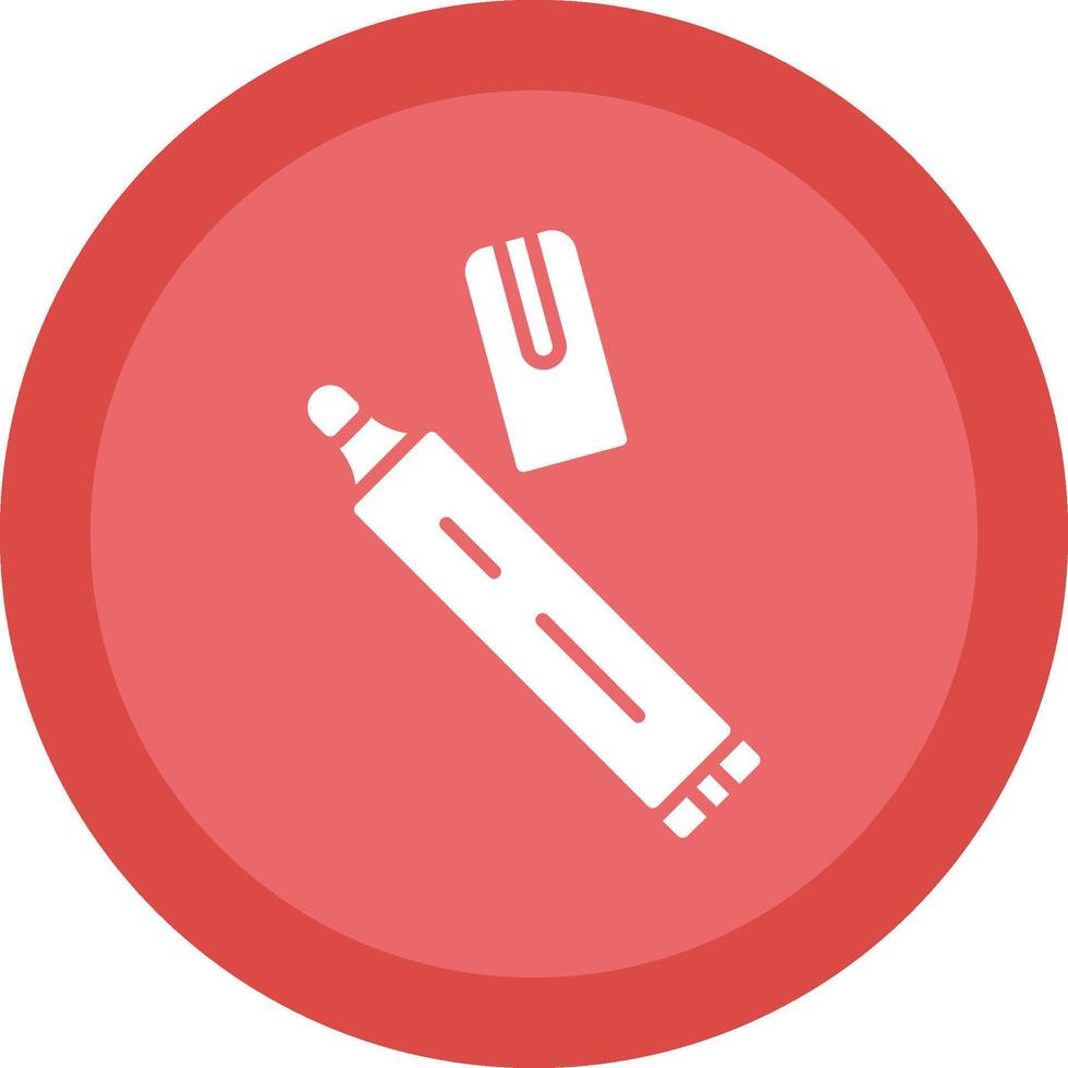 Pen Glyph Due Circle Icon Design vector