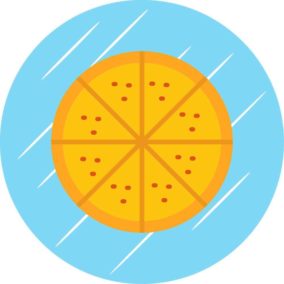 Pizza Flat Circle Icon Design vector