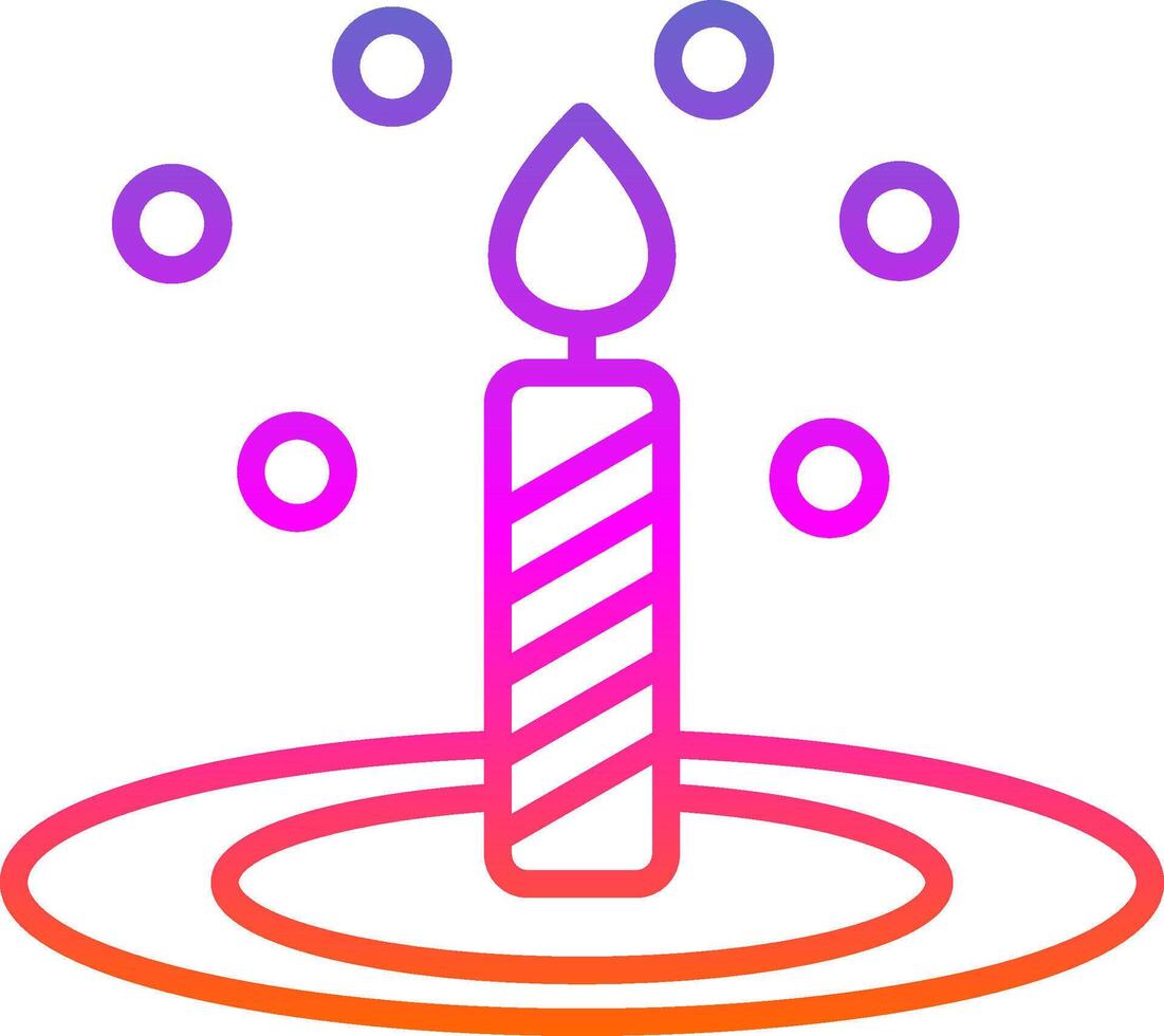 Bunsen Burner Line Gradient Icon Design vector