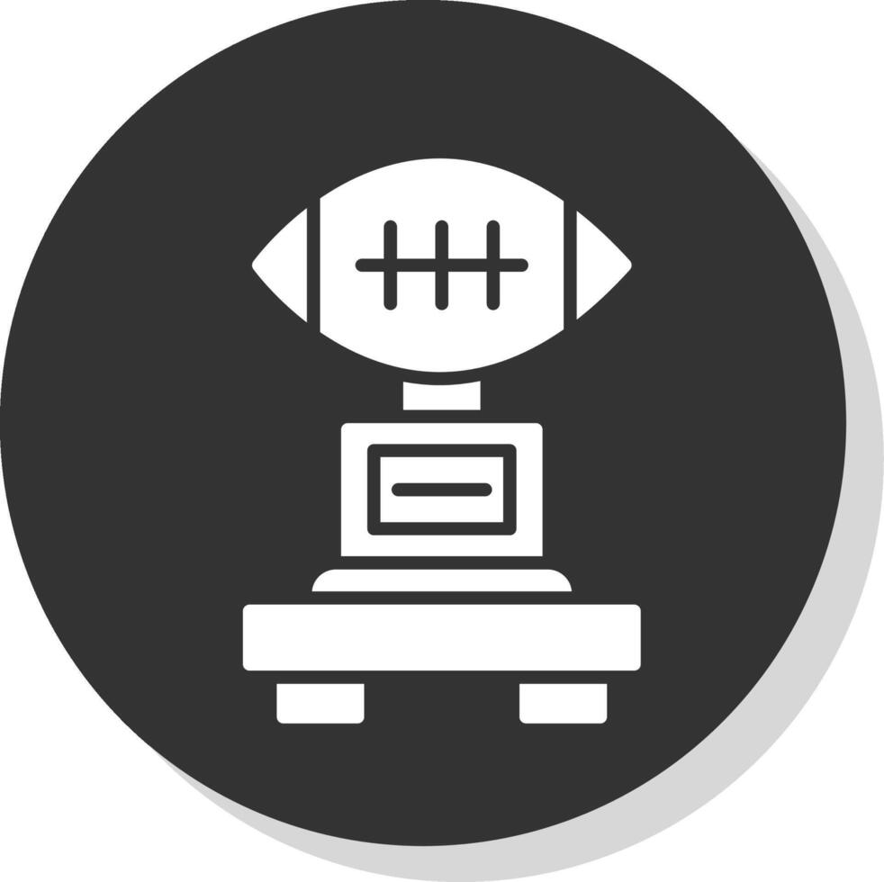 Football Glyph Shadow Circle Icon Design vector