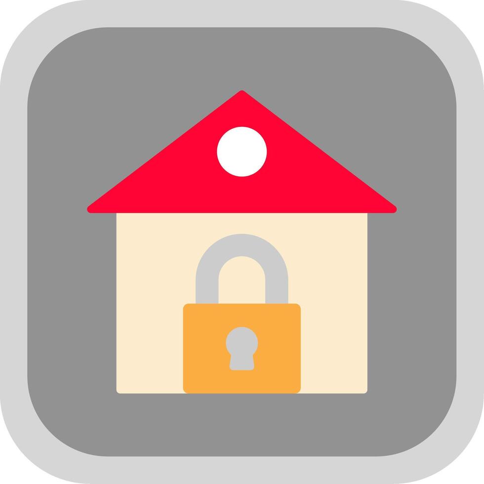 House Available Flat round corner Icon Design vector