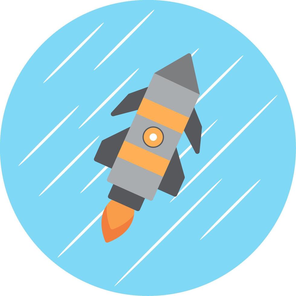 Missile Flat Circle Icon Design vector