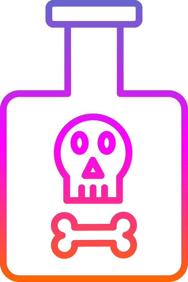Poison Line Gradient Icon Design vector