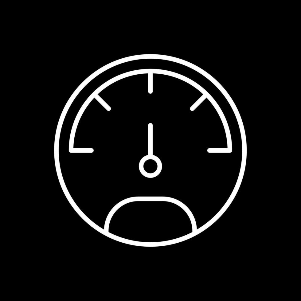 Speedo Meter Line Inverted Icon Design vector