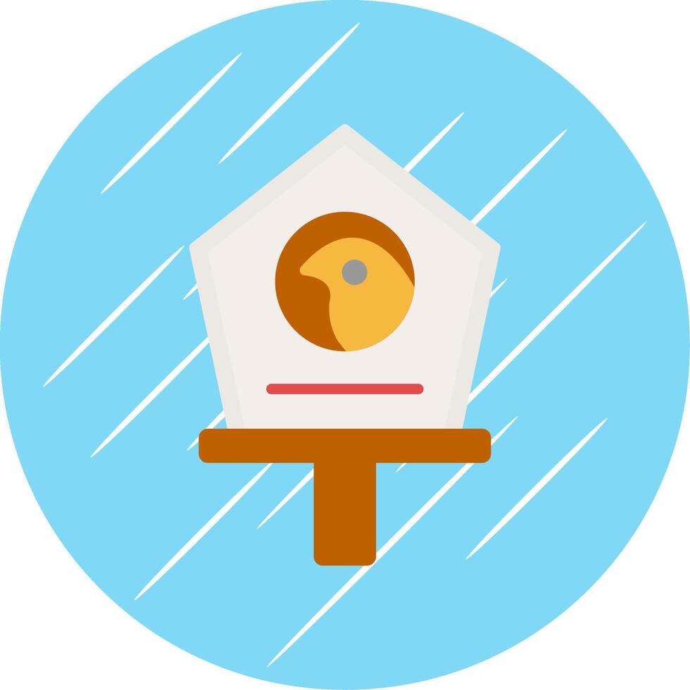 pájaro casa plano circulo icono diseño vector