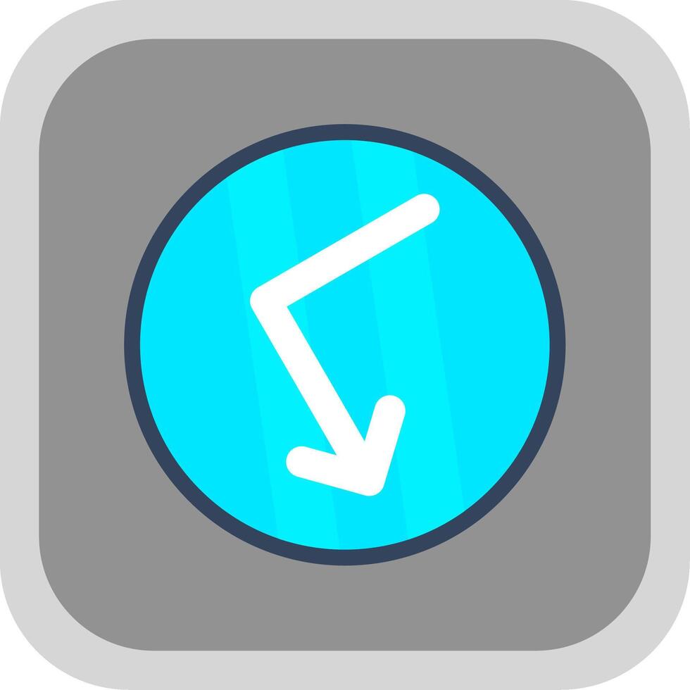 Bounce Flat round corner Icon Design vector