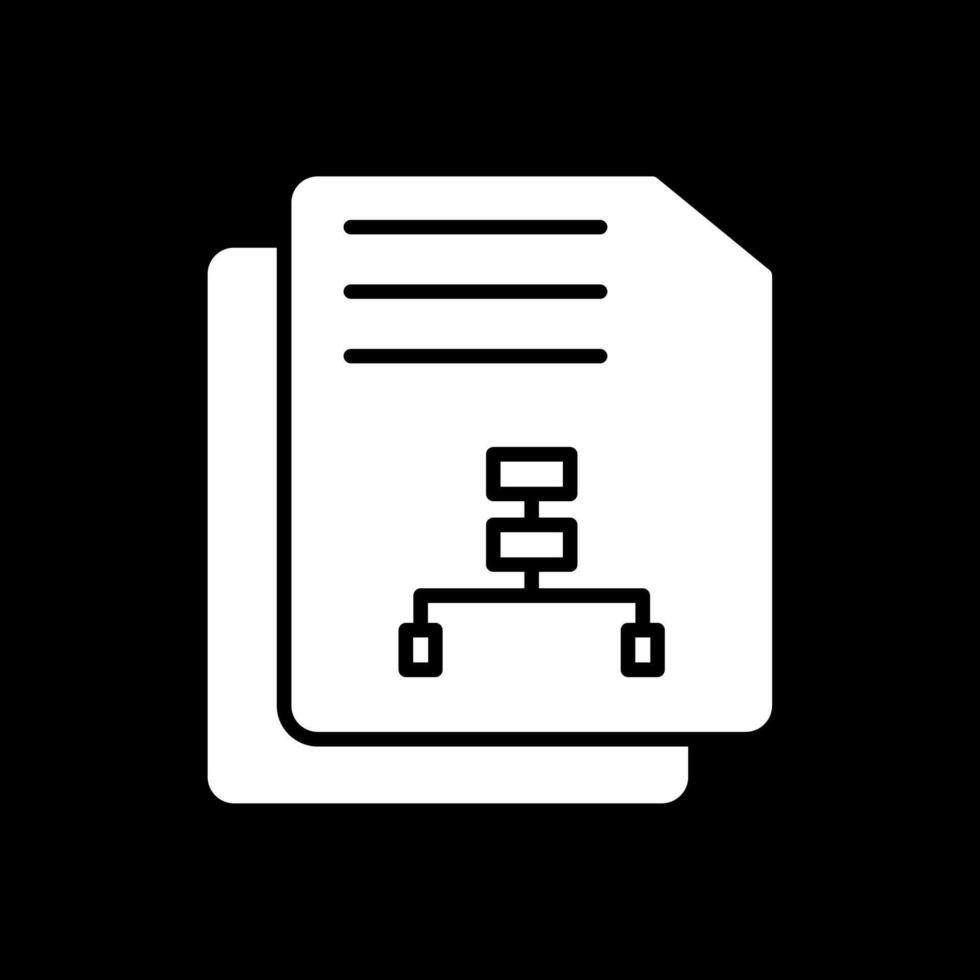Document Glyph Inverted Icon Design vector