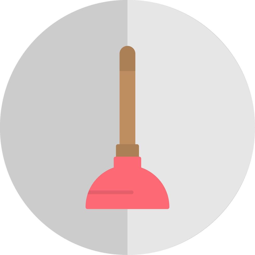 Plunger Flat Scale Icon Design vector