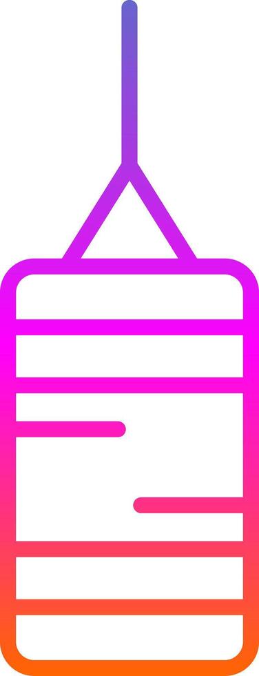Punching Bag Line Gradient Icon Design vector