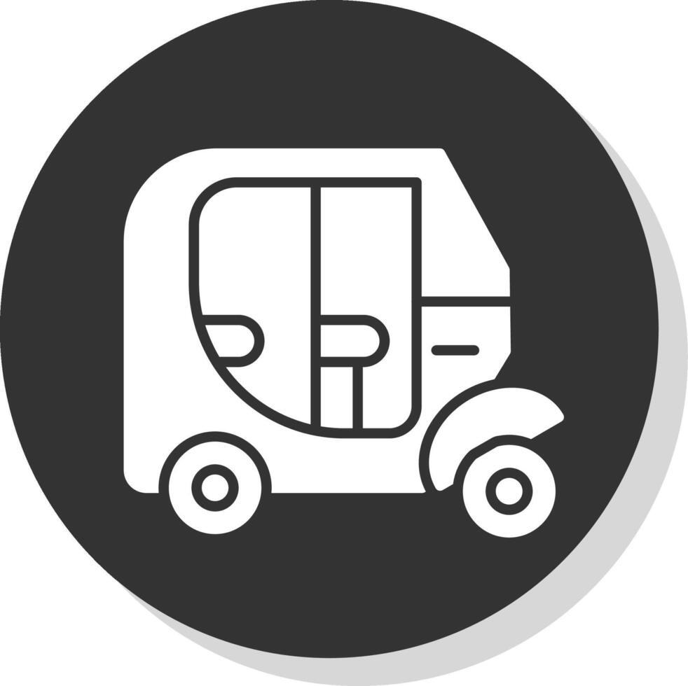 Vehicle Glyph Shadow Circle Icon Design vector