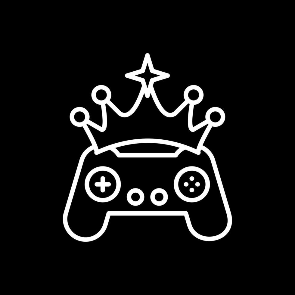 Crown Line Inverted Icon Design vector
