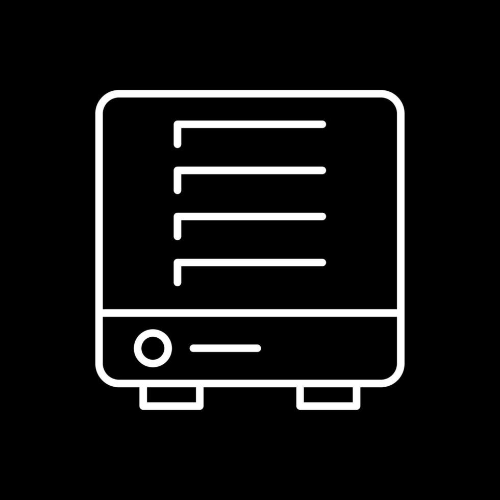 Heater Line Inverted Icon Design vector
