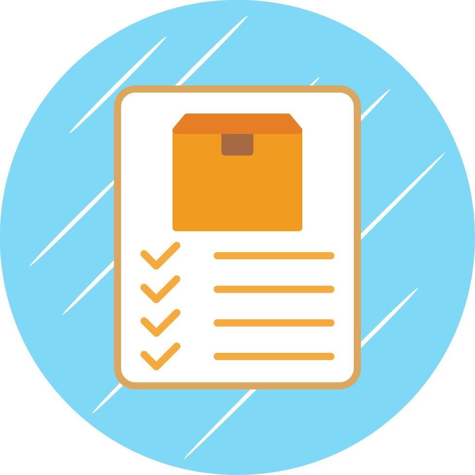 Inventory Flat Circle Icon Design vector