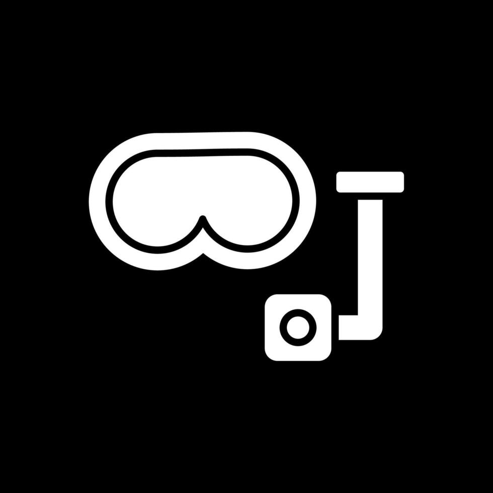 Scuba Dive Glyph Inverted Icon Design vector