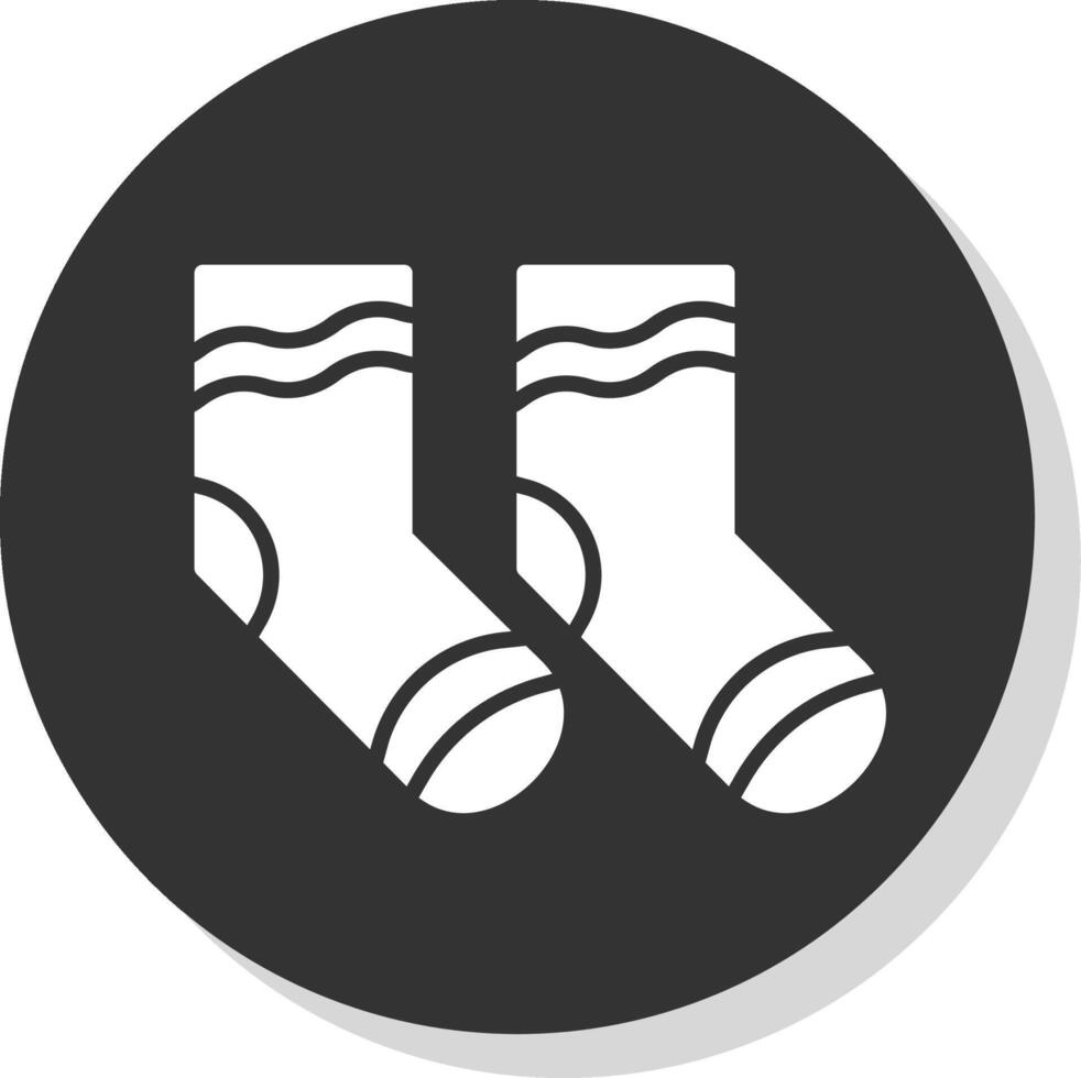 Socks Glyph Shadow Circle Icon Design vector