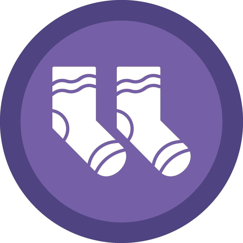 Socks Glyph Due Circle Icon Design vector