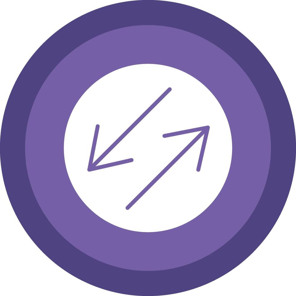 Swap Glyph Due Circle Icon Design vector