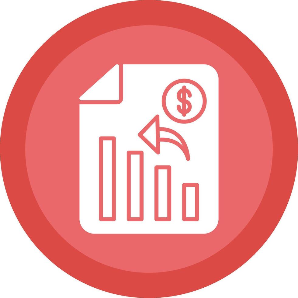 Analytics Glyph Due Circle Icon Design vector