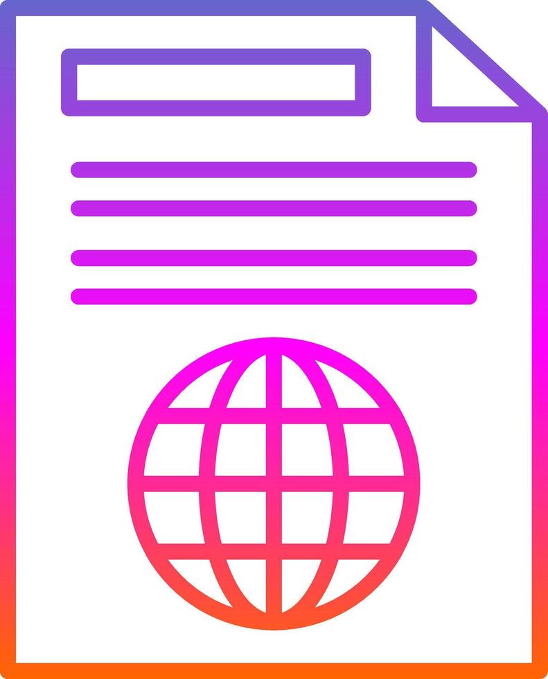 Document Line Gradient Icon Design vector