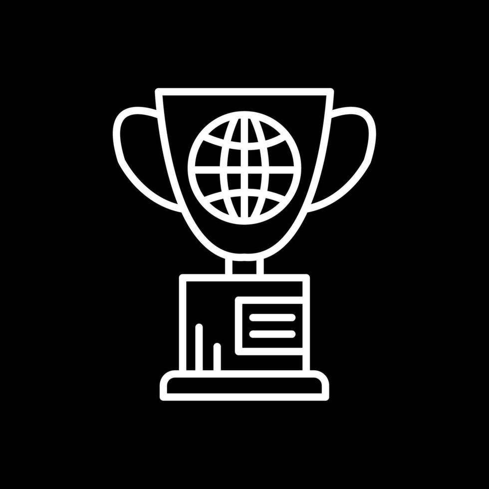 Globe Line Inverted Icon Design vector