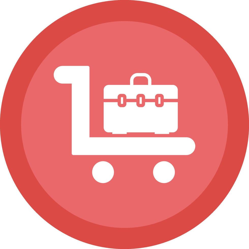 Trolley Line Shadow Circle Icon Design vector