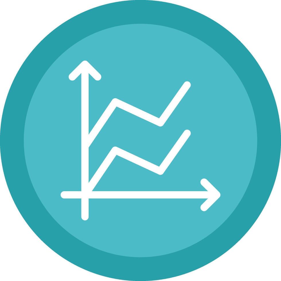 Area Graph Glyph Due Circle Icon Design vector