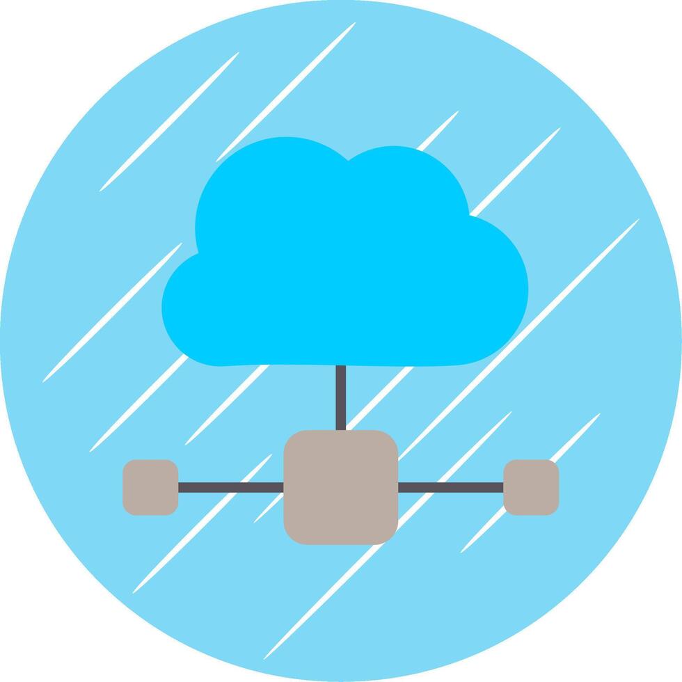 Cloud Flat Circle Icon Design vector