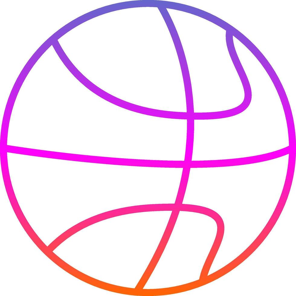 Basketball Line Gradient Icon Design vector