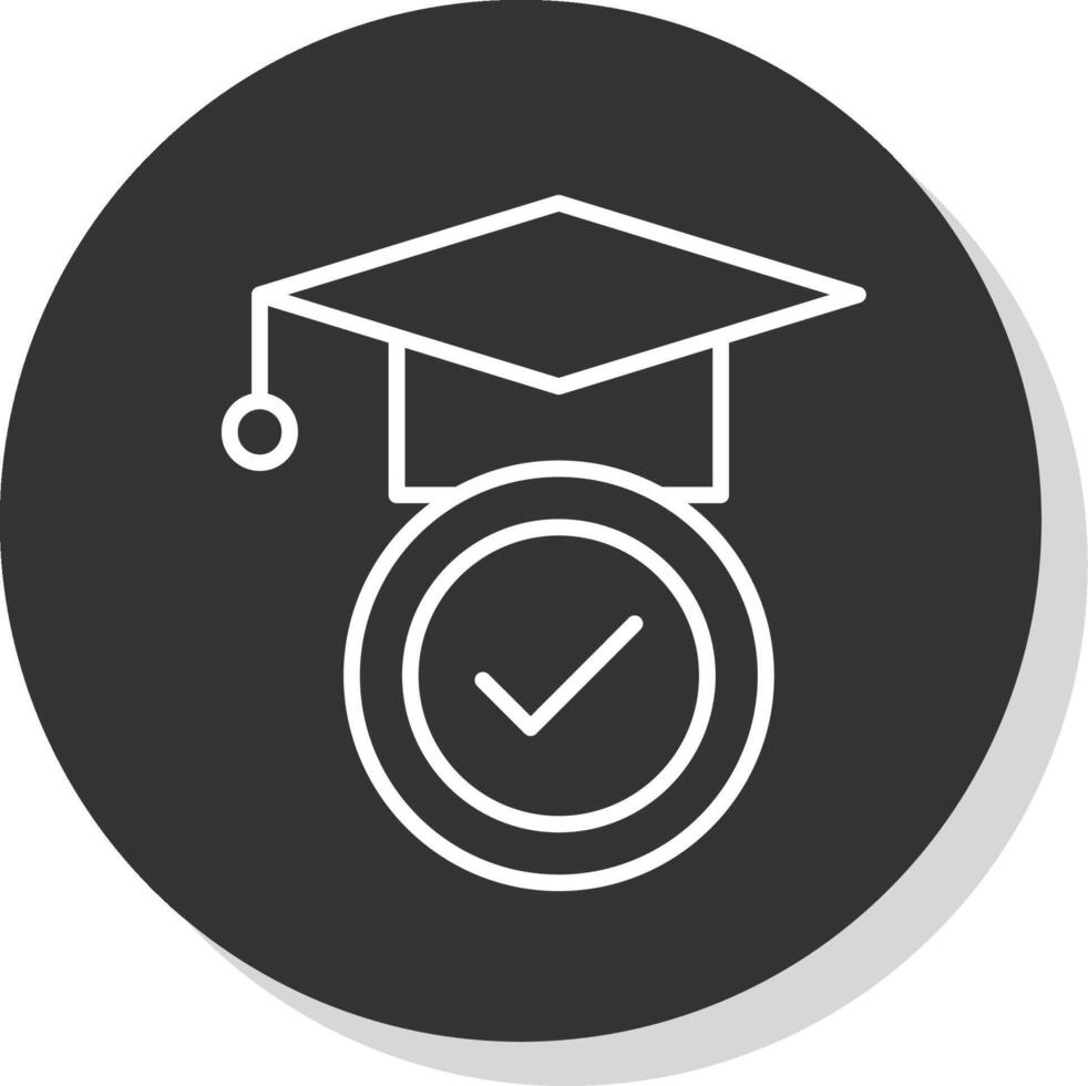 Education Line Shadow Circle Icon Design vector